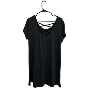 Covington Womens Black Dress With Crisscross Back Detail Size XL